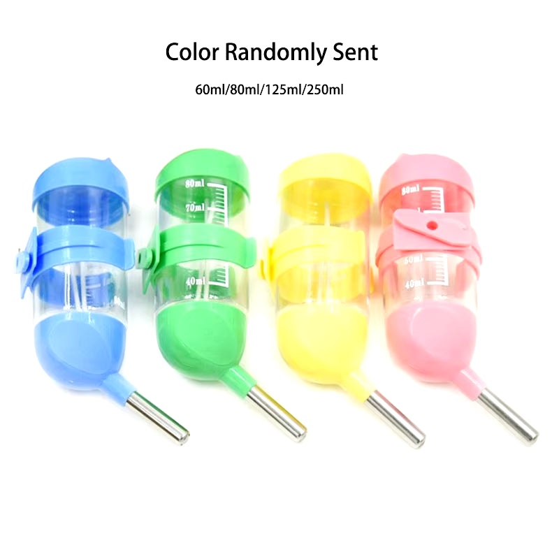 60Ml/80Ml/125Ml/250Ml Plastic Small Pets Water Drinking Bottle Feeder Hamster Rat Pet Dispenser Feeder Cage Hangable Bottles Hot