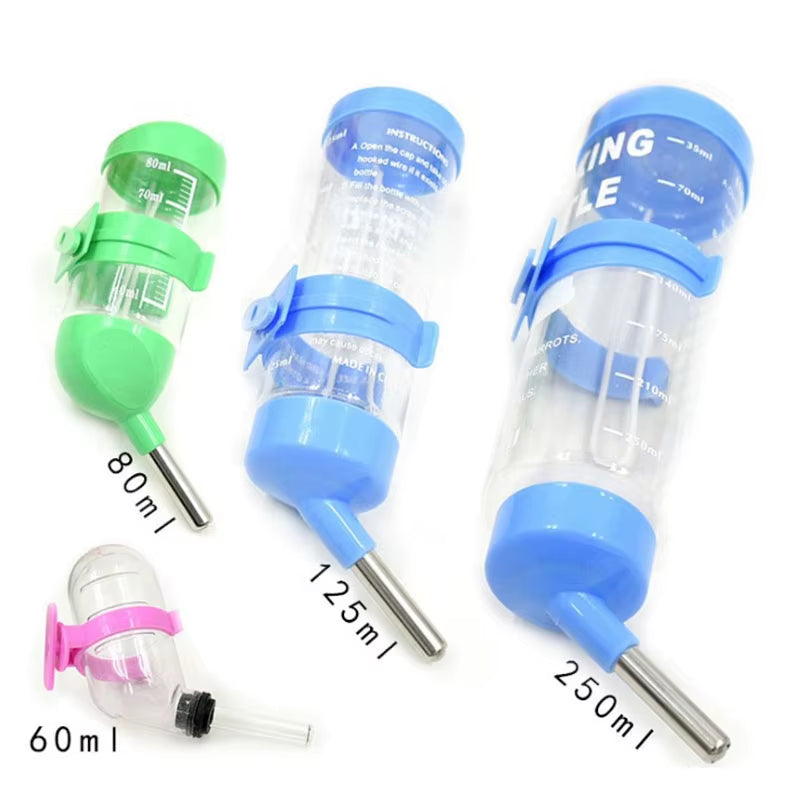 60Ml/80Ml/125Ml/250Ml Plastic Small Pets Water Drinking Bottle Feeder Hamster Rat Pet Dispenser Feeder Cage Hangable Bottles Hot